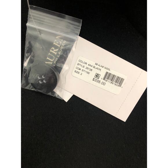 Lauren Ralph Lauren Hooded Coat Women's Size 2 A-line Black NEW - Picture 8 of 10